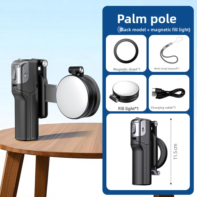 Mini Magnetic Phone Tripod with Zoom Control and Fill Light