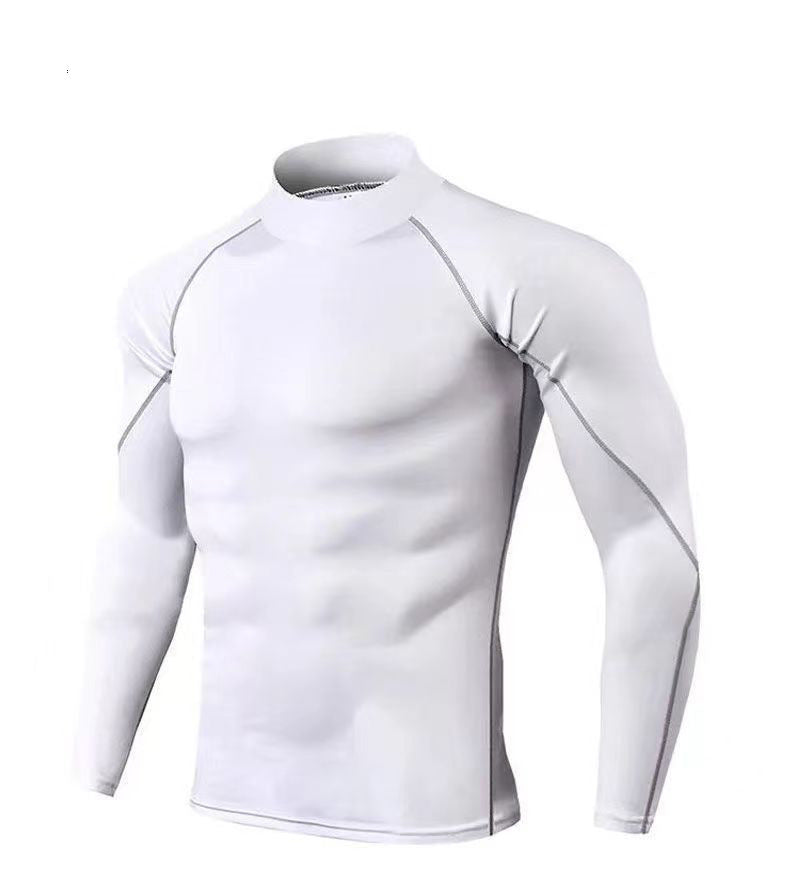 Men's High-Neck Long Sleeve Athletic Shirt