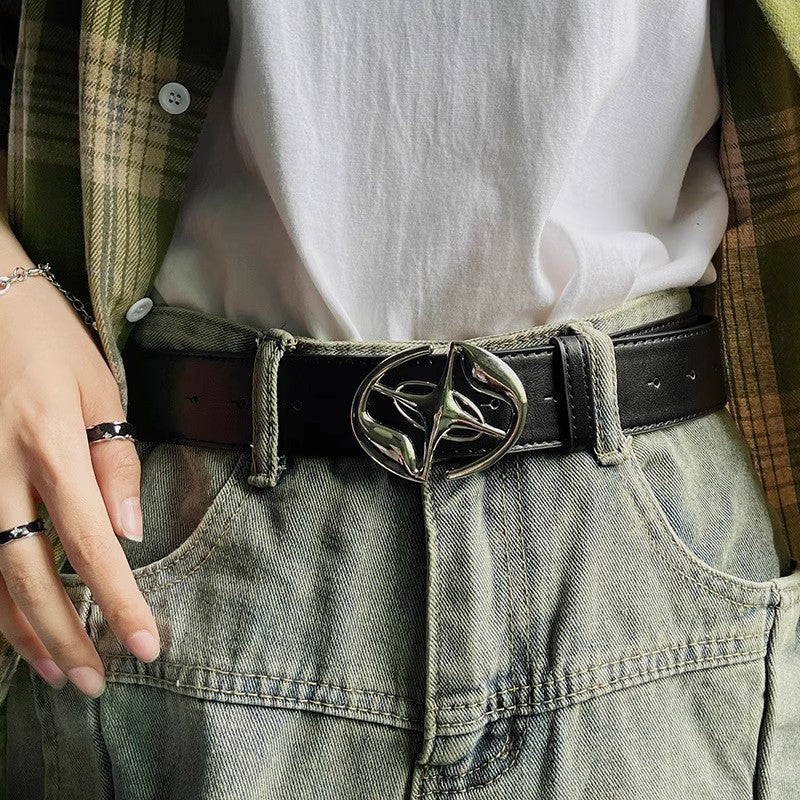 Automatic Buckle Mens Belt Retro Design