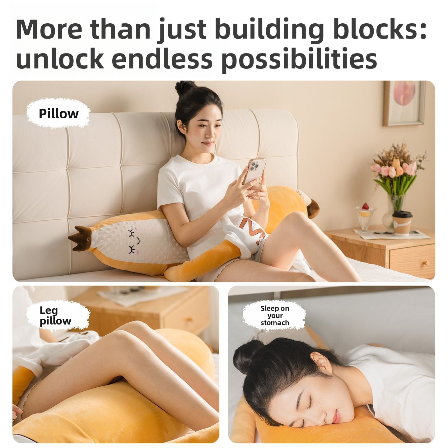 Banana Shaped Hugging Sleep Pillow