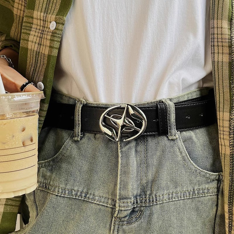 Automatic Buckle Mens Belt Retro Design