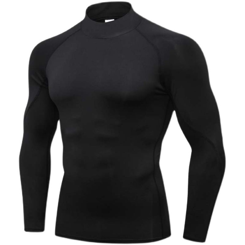 Men's High-Neck Long Sleeve Athletic Shirt